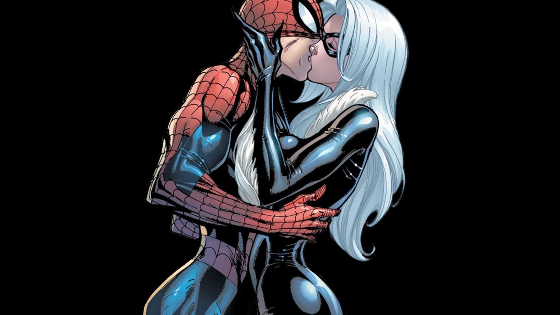 Naked black cat spider man image