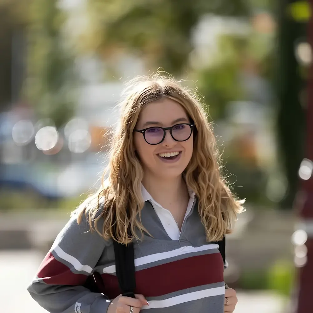 Student on campus