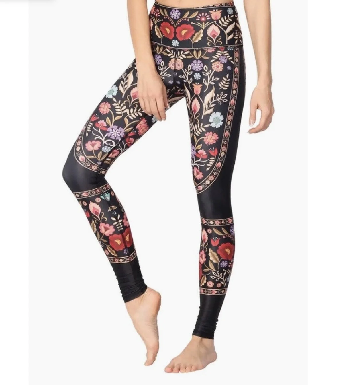 flowered yoga pants