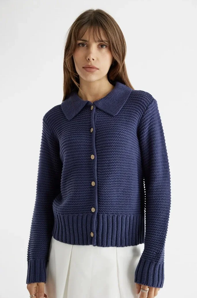 Blue Sweater Knit Cardie — Camp Willow