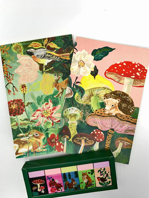FOREST LIFE -NATHALIE LETE DESIGN - NOTEBOOKS AND MATCHING ERASERS — Pickle  Papers