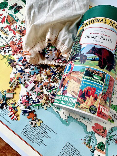 Cavallini & Co National Parks and Monuments Map Puzzle 1000 Pieces 