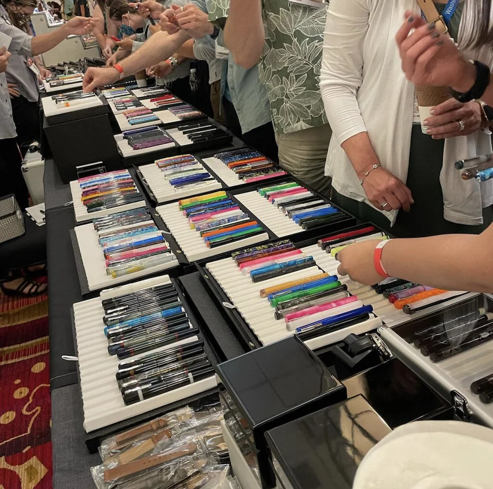 Friday morning feeding frenzy at the Franklin-Christoph table.