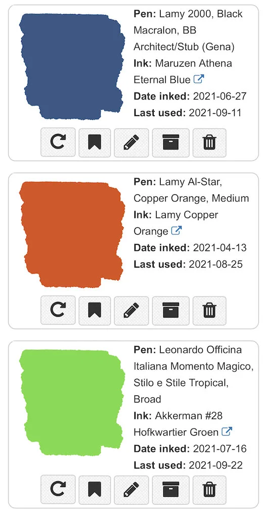 Currently Inked (mobile browser) - How long has it been since I used that Al-Star?