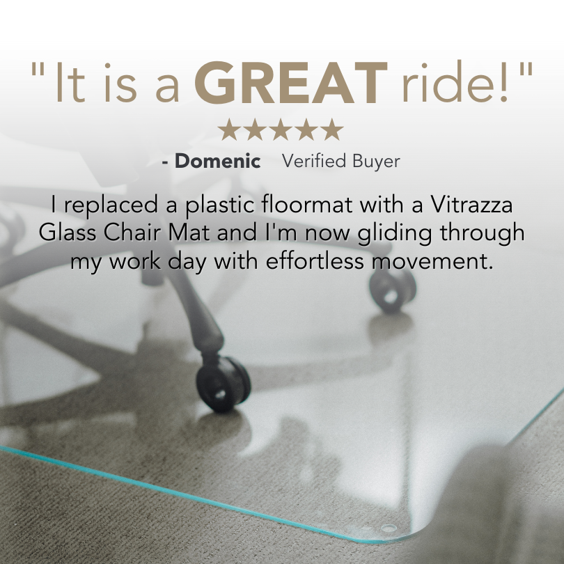 Vitrazza Glass Office Chair Mat
