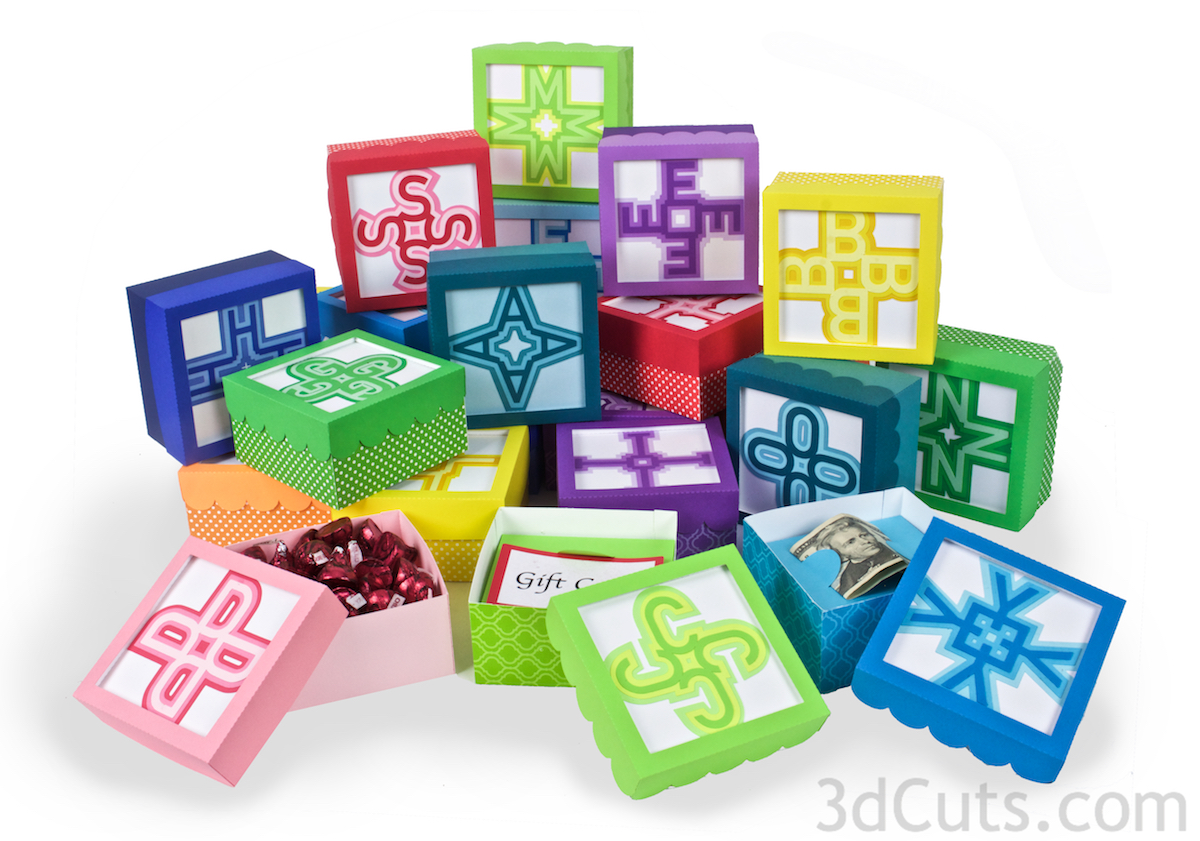 Monogram Gift Boxes Complete Alphabet 3dcuts Com