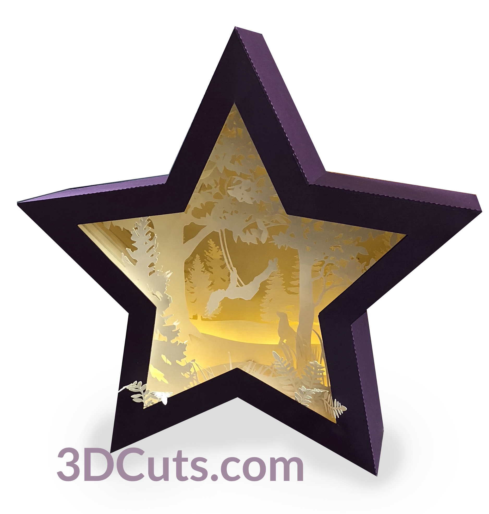 Swinging Girl Star Shadow Box 3dcuts Com