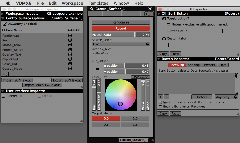 Control Surface plugins can be used to create custom sets of sliders, buttons, color pickers and other UI elements.