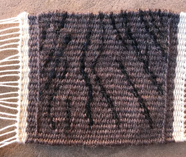 丽贝卡·梅佐夫(Rebecca Mezoff),侵蚀线,2 x 2英寸,织锦