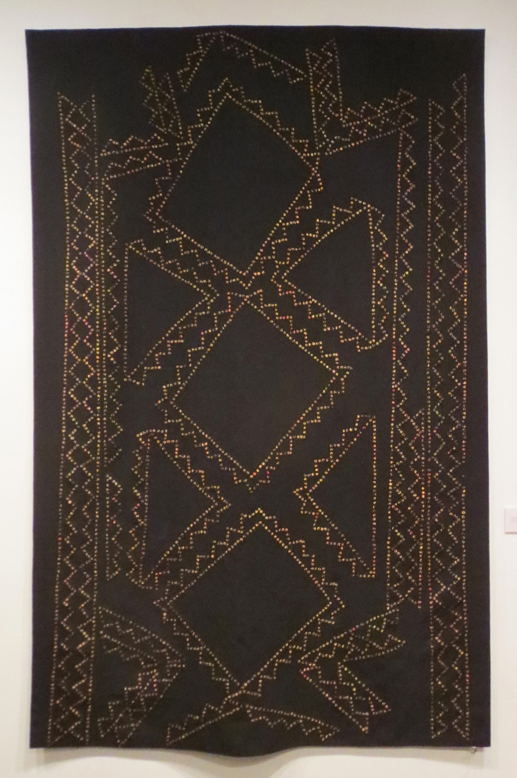 阿内特·布鲁斯高(Anet Brusgaard),Tatouage II,116 x 71英寸,棉经,羊毛,丝绸,金银彩色金属线纬线,织锦