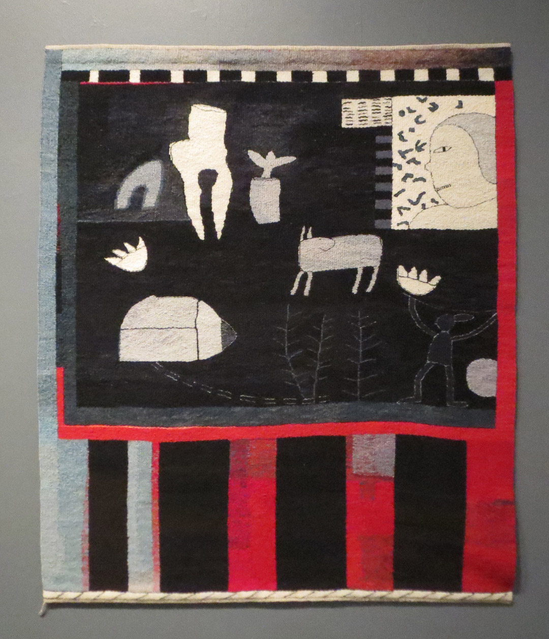 古尼拉·彼得森(Gunilla Petersson),风景,47 x 43英寸,亚麻经线上的羊毛,捷报比分网即时比分编织
