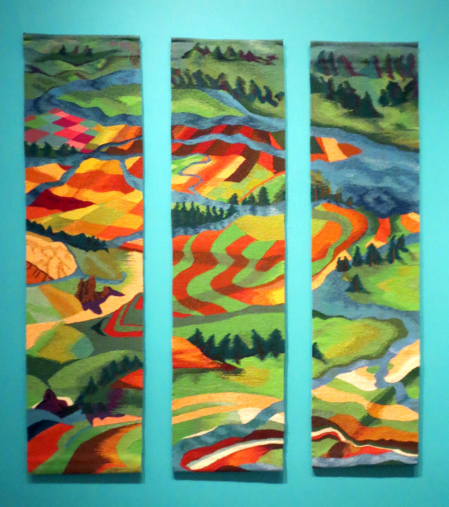 扬·摩尔(Jan Moore),河,“带我同行”,66 x 54英寸,棉经上的羊毛,捷报比分网即时比分编织
