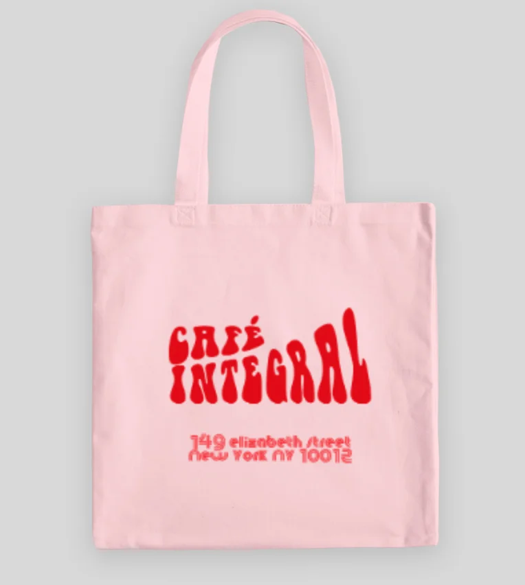 pink tote handbag