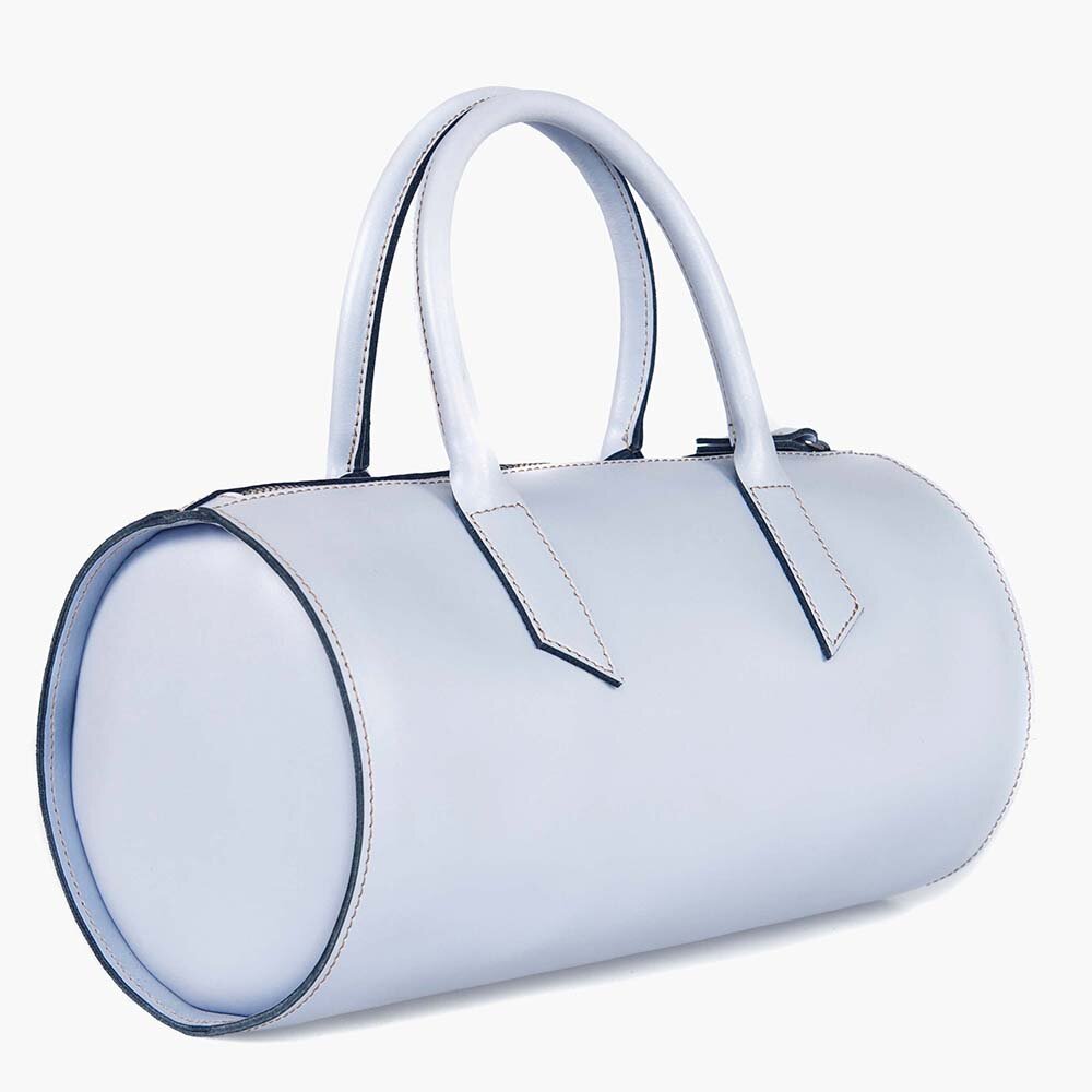 Gio Barrel Bag - Sky Blue — ALEXANDRA DE CURTIS | Italian Leather Handbags,  Purses & Ballet Flats