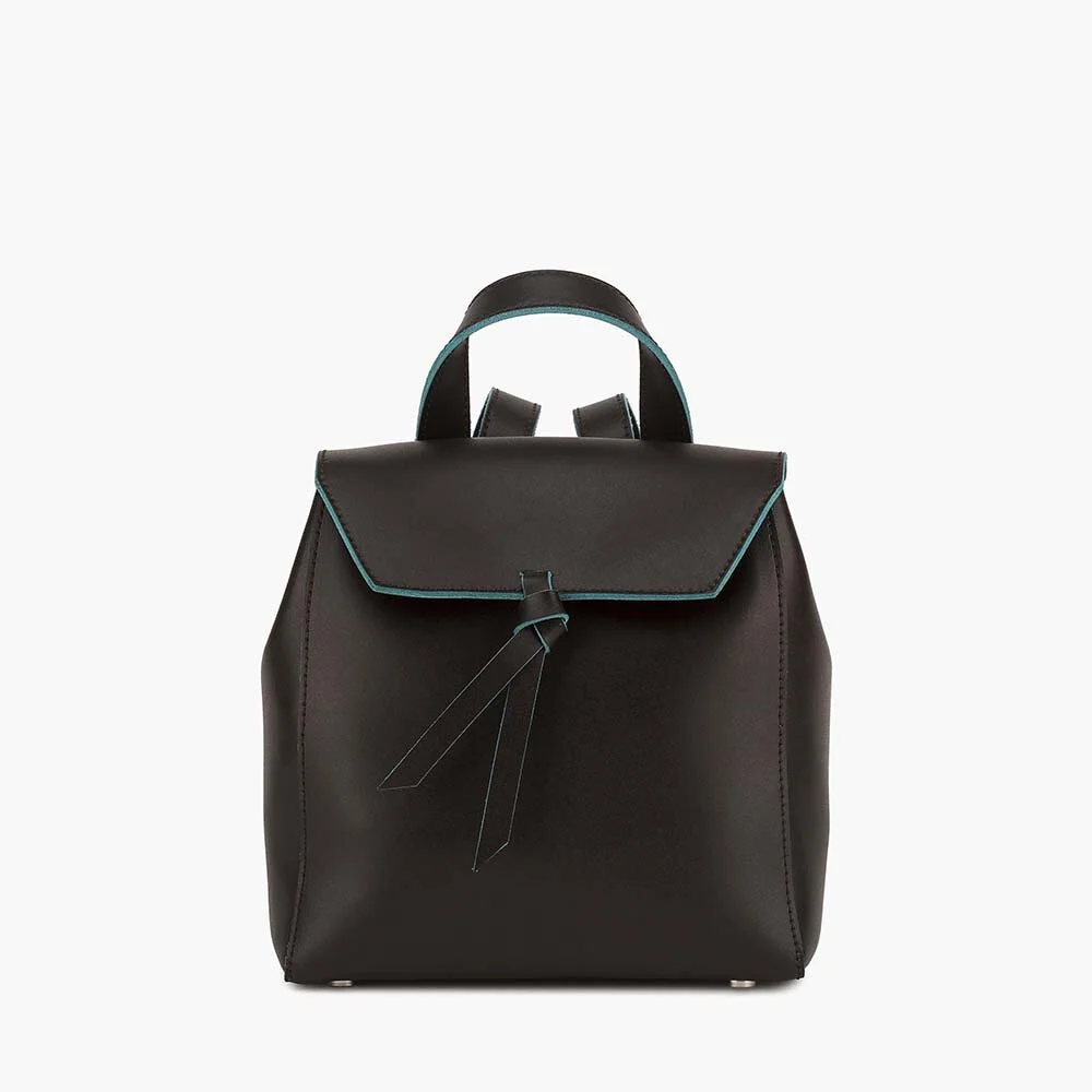 red leather mini backpack