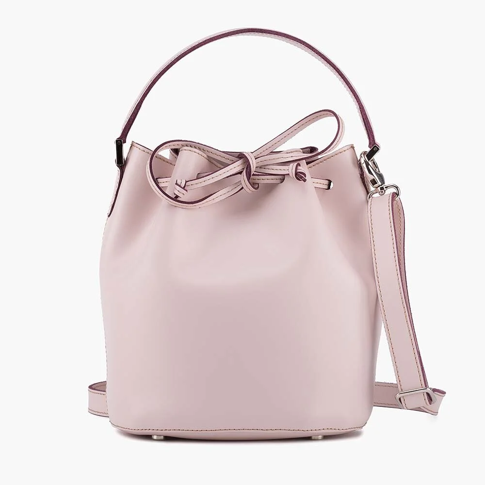 blush bucket bag