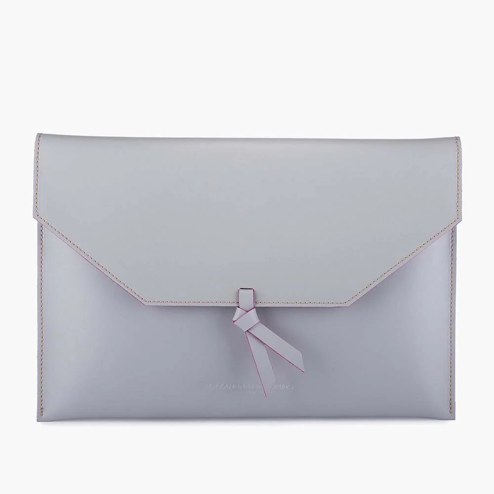 grey envelope clutch