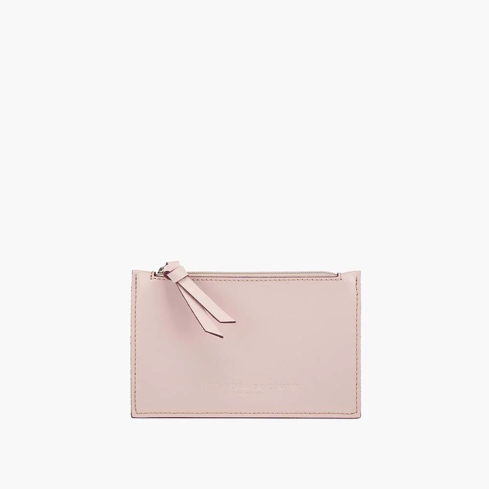 pink leather pouch