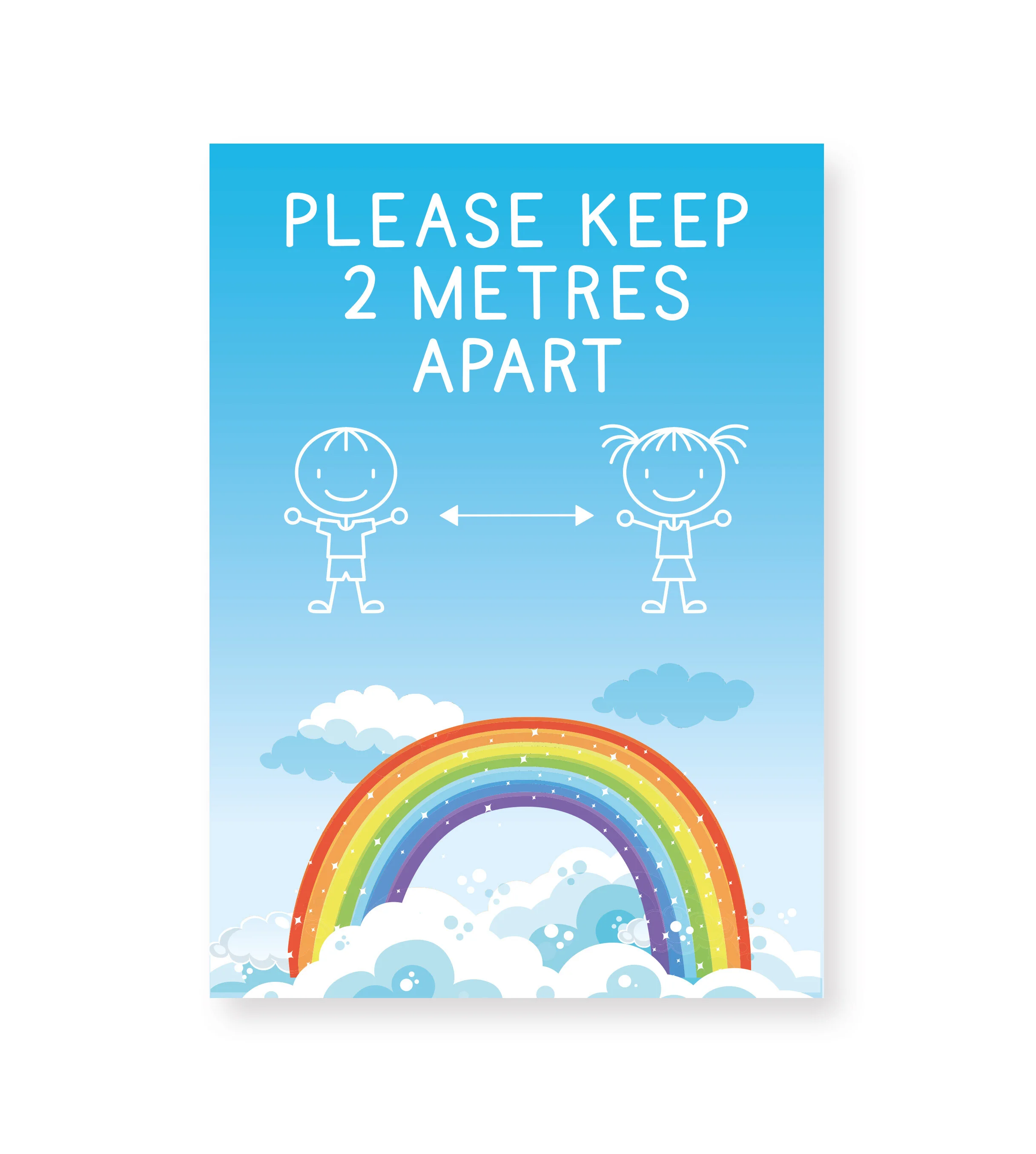 2 Metre Social Distancing Coronavirus Covid 19 Child Friendly A3 Poster Chameleon Design And Print