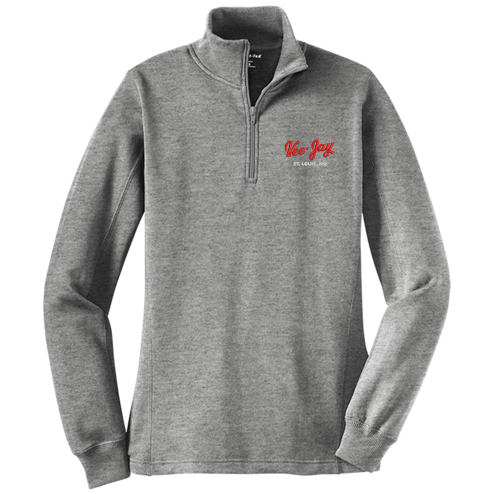 Embroidered Vee-Jay Women's Fleece Quarter Zip Pullover — Custom Screen Printing & Embroidery | Shirt Kong | St. Louis