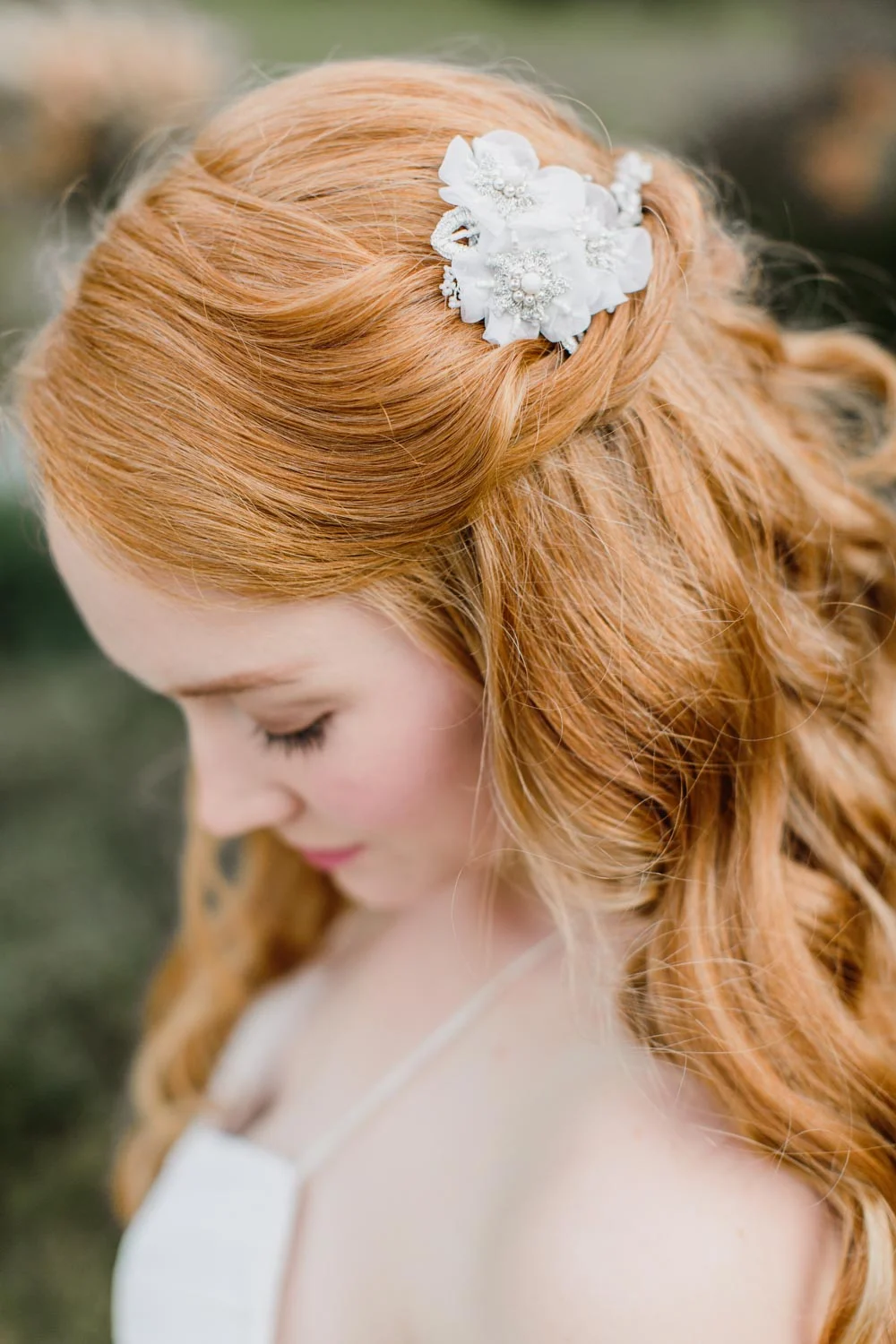 flower hair chain