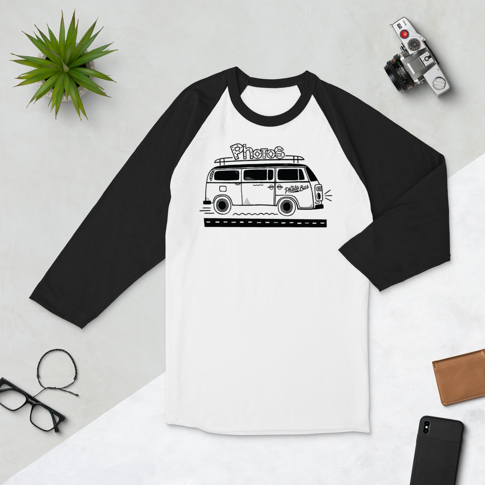 Bus 3/4 Sleeve Baseball T-Shirt — The Photo Bus Kansas City