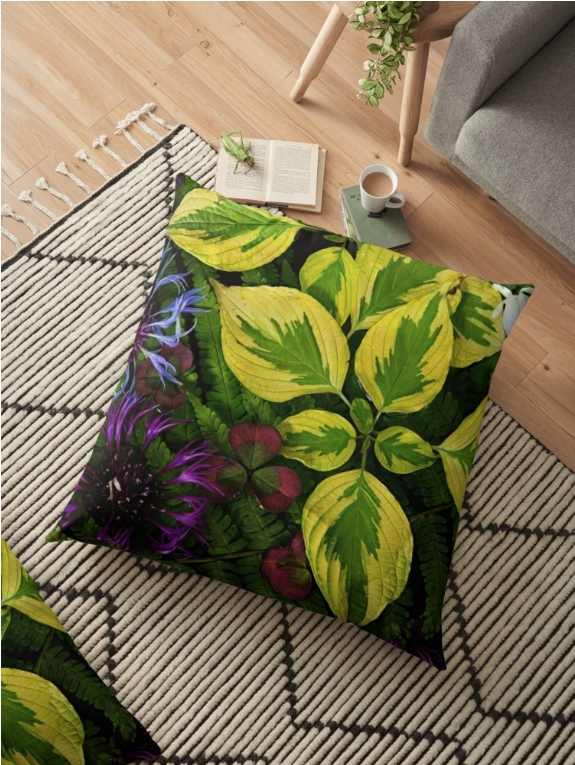 Tropical Garden Giant Floor Pillow Jkm Fine Art Photography