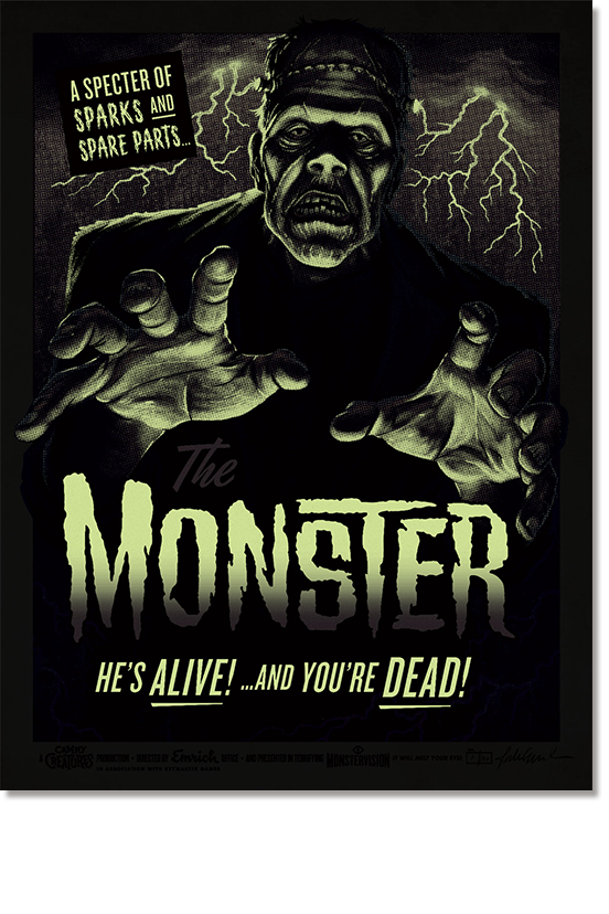 The Monster Glow In The Dark Screen Print Emrich Office