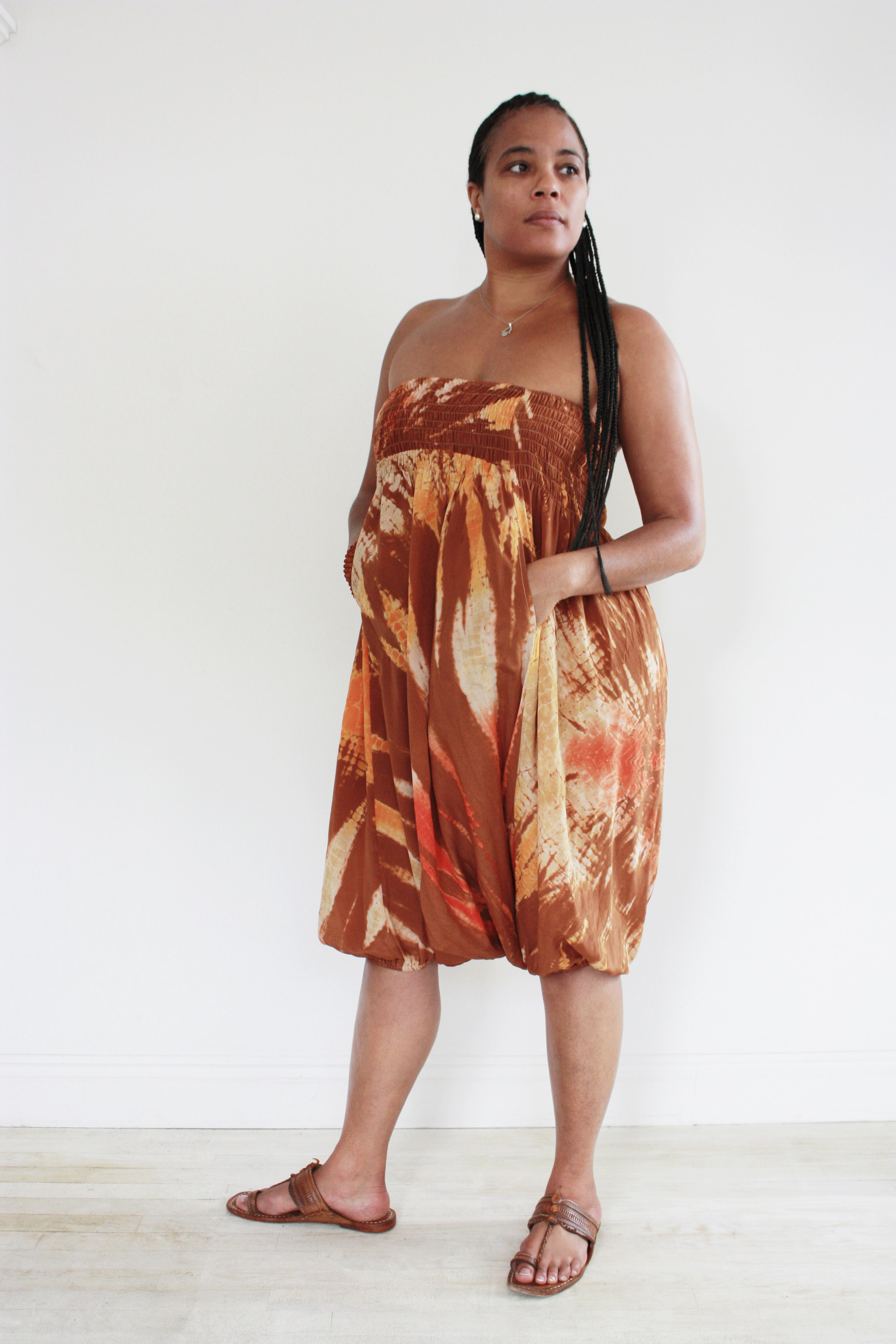 silk romper dress
