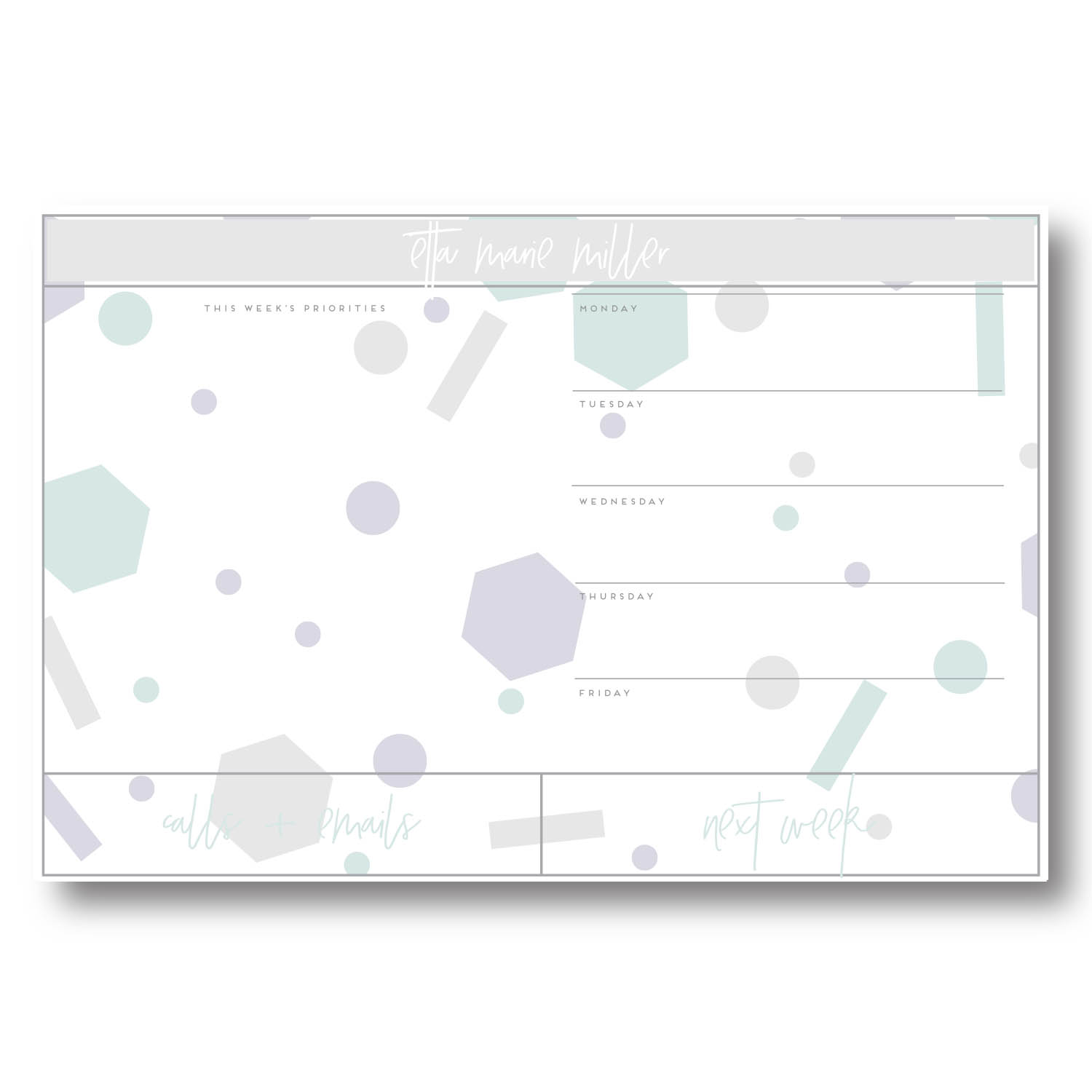 Personalized Desk Pad Confetti V2 Haute Papier