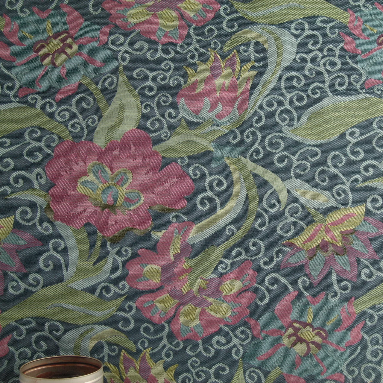 459 Teal Asia Floral Upholstery Fabric By Yard Greatfabrics Com