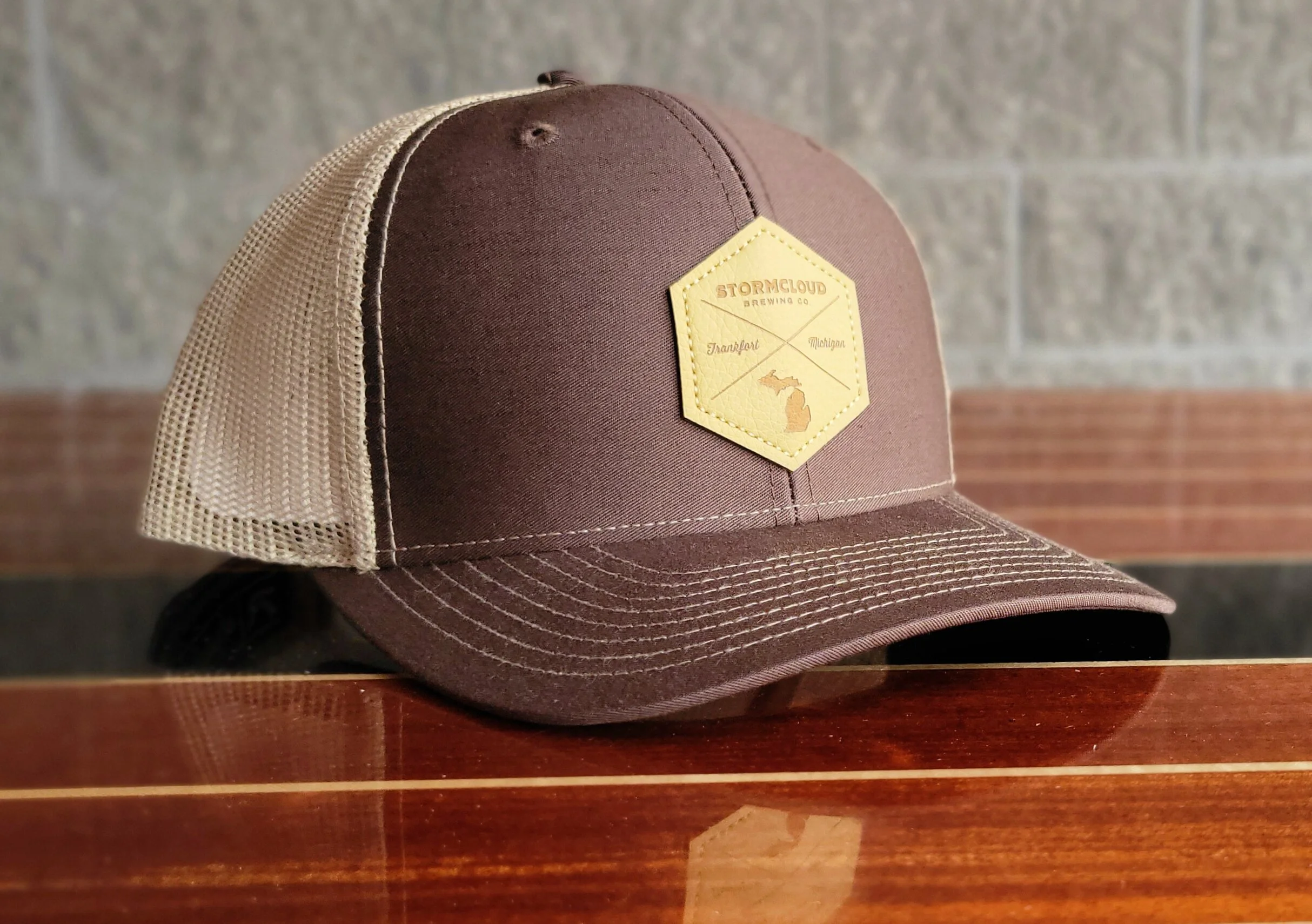 Leather Patch Trucker — Stormcloud 