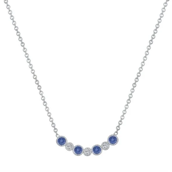 Bezel set sapphire necklace best sale
