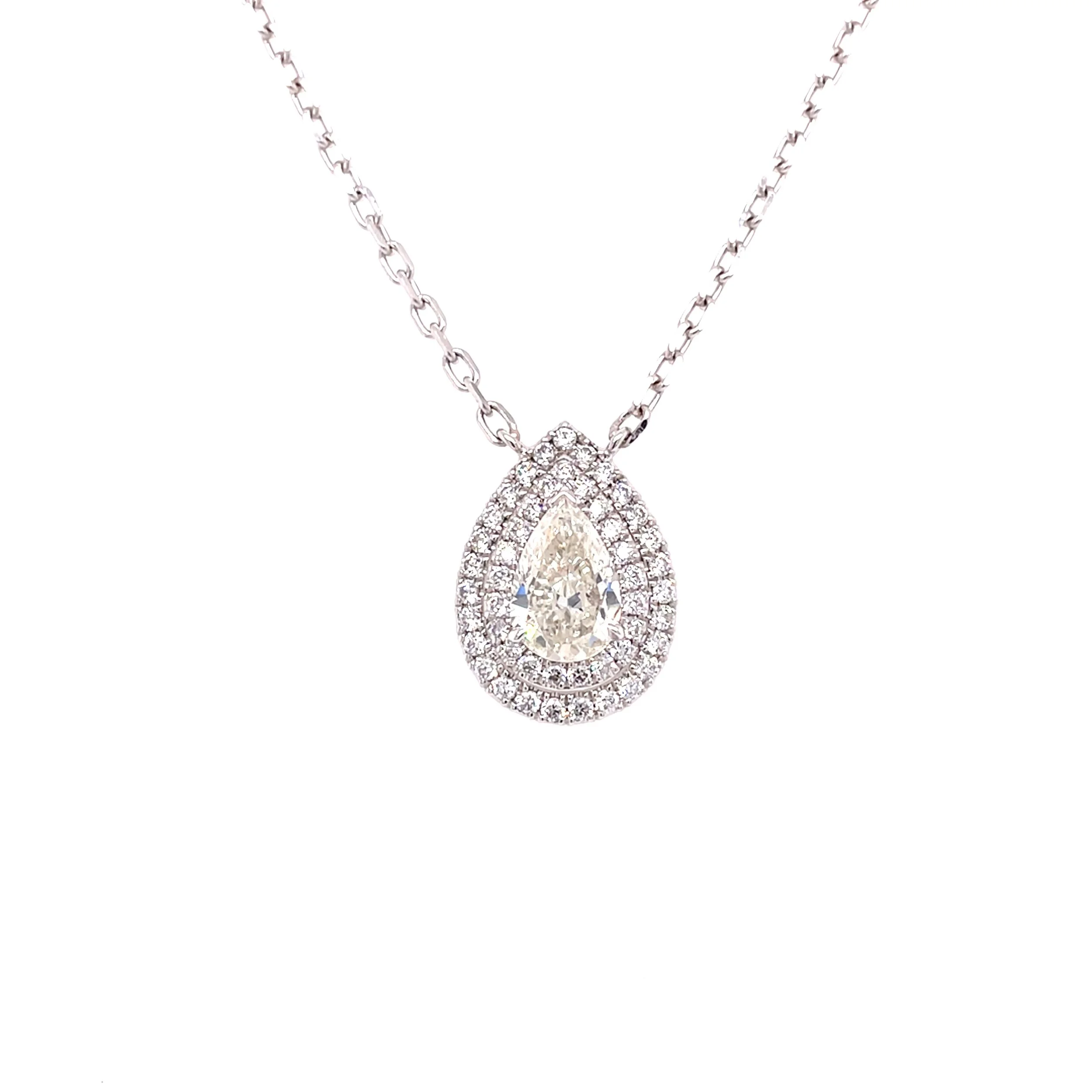 Double halo deals necklace