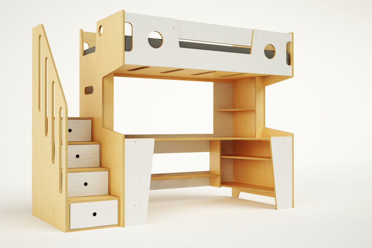 Marino Loft Bed With Stairs Casa Kids