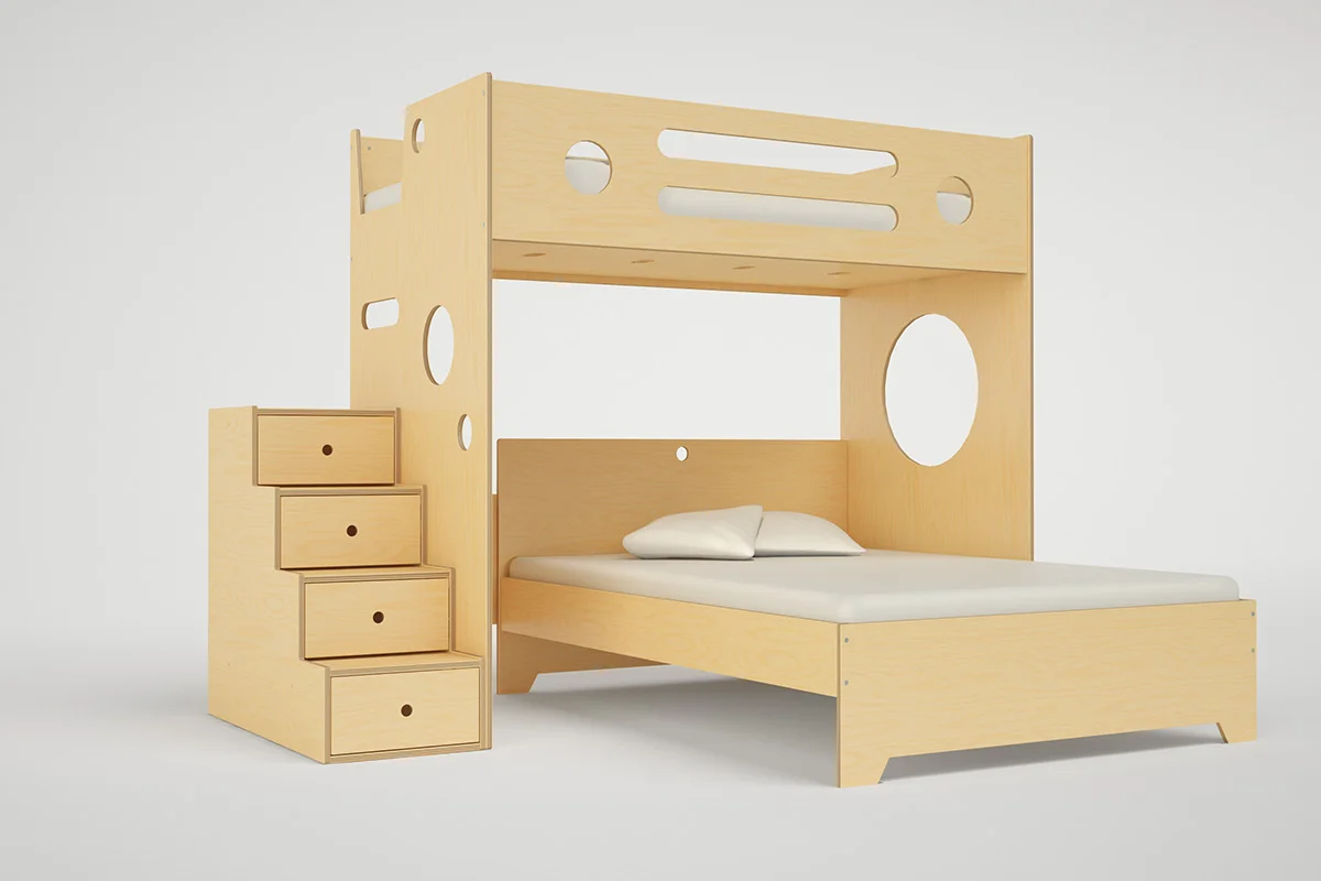 MARINO L SHAPED BUNK BED OVER FULL Casa Kids