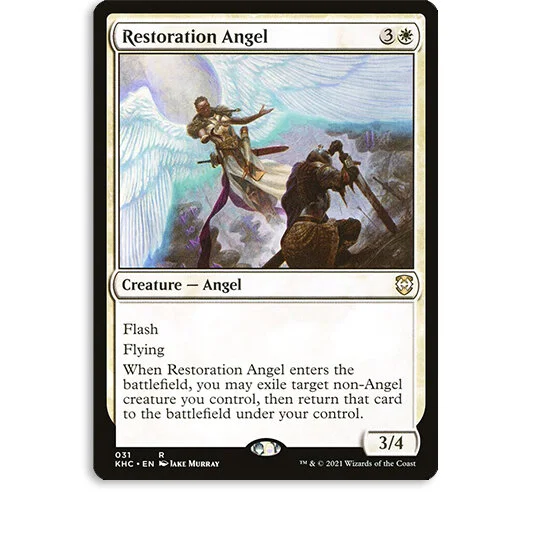Jake Murray Studio Ltd.-Magic: The Gathering - "Restoration Angel" (KHC)  Artist Proof Cards