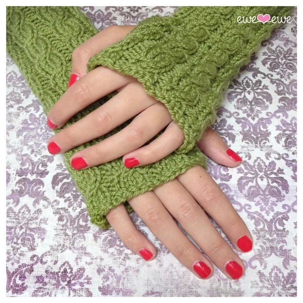 knitted wrist warmers
