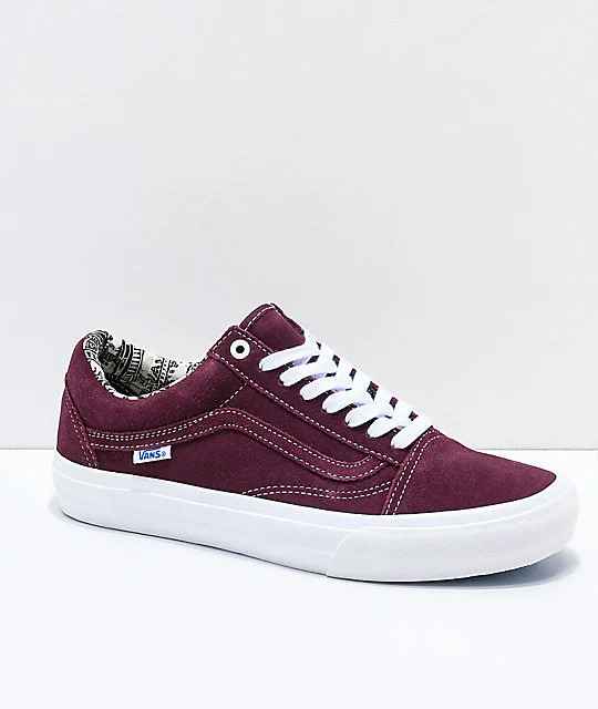 vans old skool burgundy mens