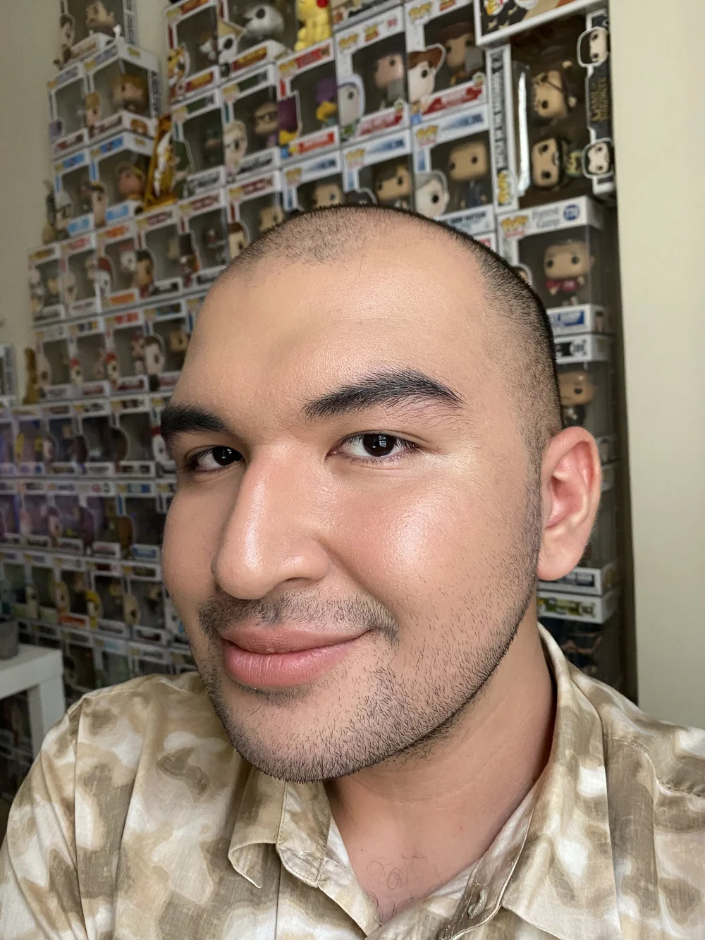Two layers of Active Skin Tint in Hazel
