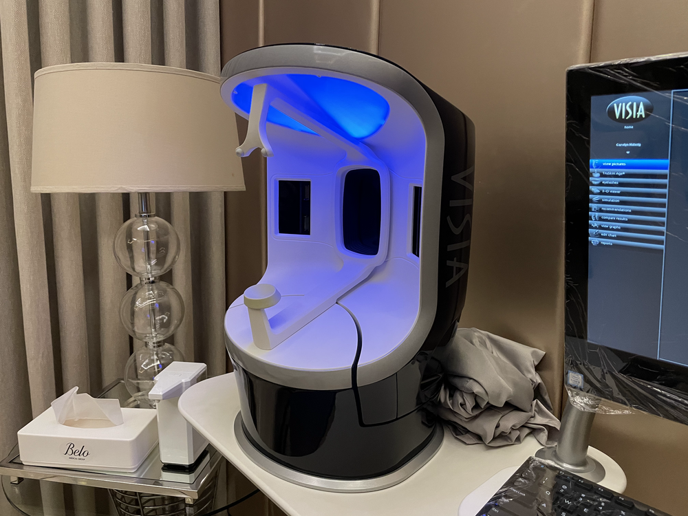 The Visia machine gives a complete analysis of your skin