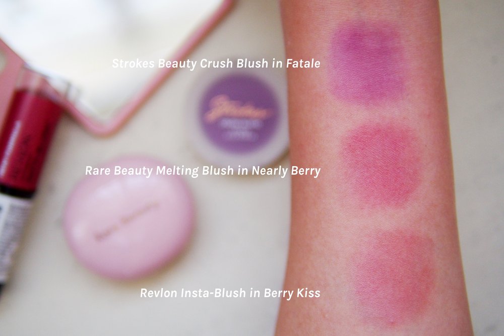 purple blush swatches