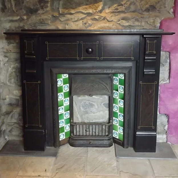 Victorian Marbleized Slate Fireplace E A