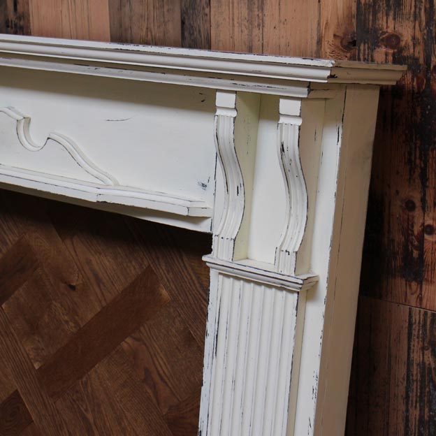 Distressed Wooden Fireplace E A