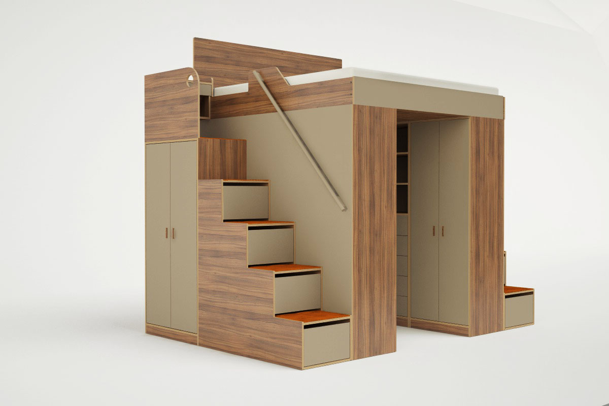 URBANO KING LOFT BED — Casa Collection URBANO KING LOFT BED — Casa Collection