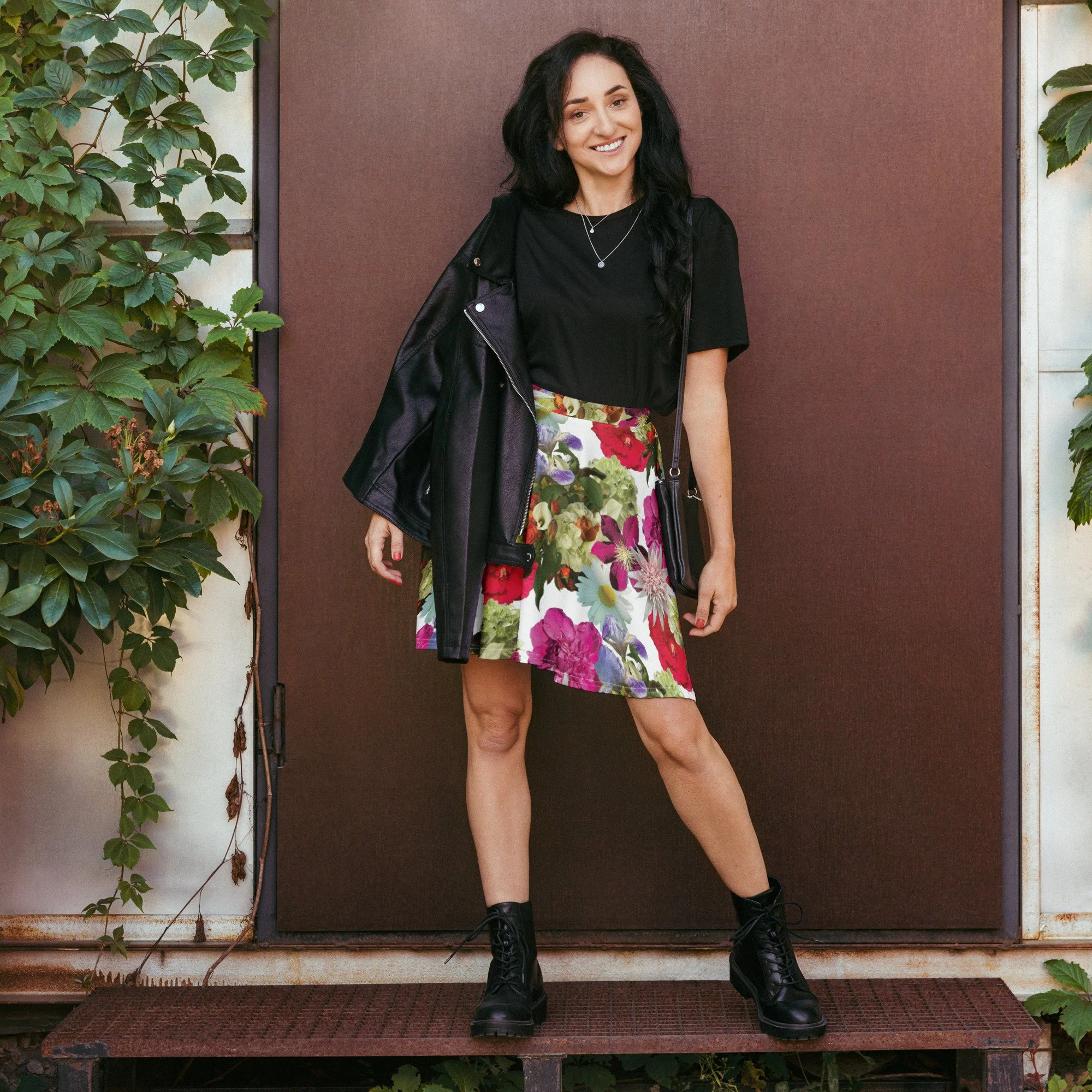 All over Flower Skater Skirt — Mortons Handmade Marketplace All over Flower Skater Skirt — Mortons Handmade Marketplace
