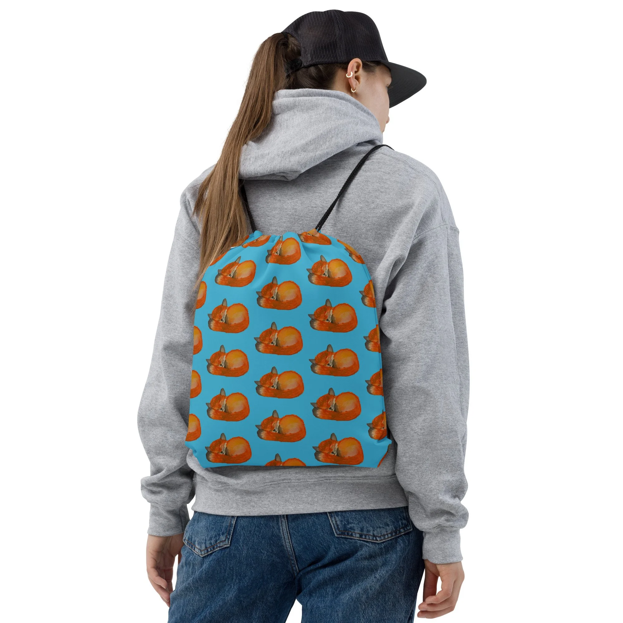 Fox Drawstring bag — Mortons Handmade Marketplace Fox Drawstring bag — Mortons Handmade Marketplace