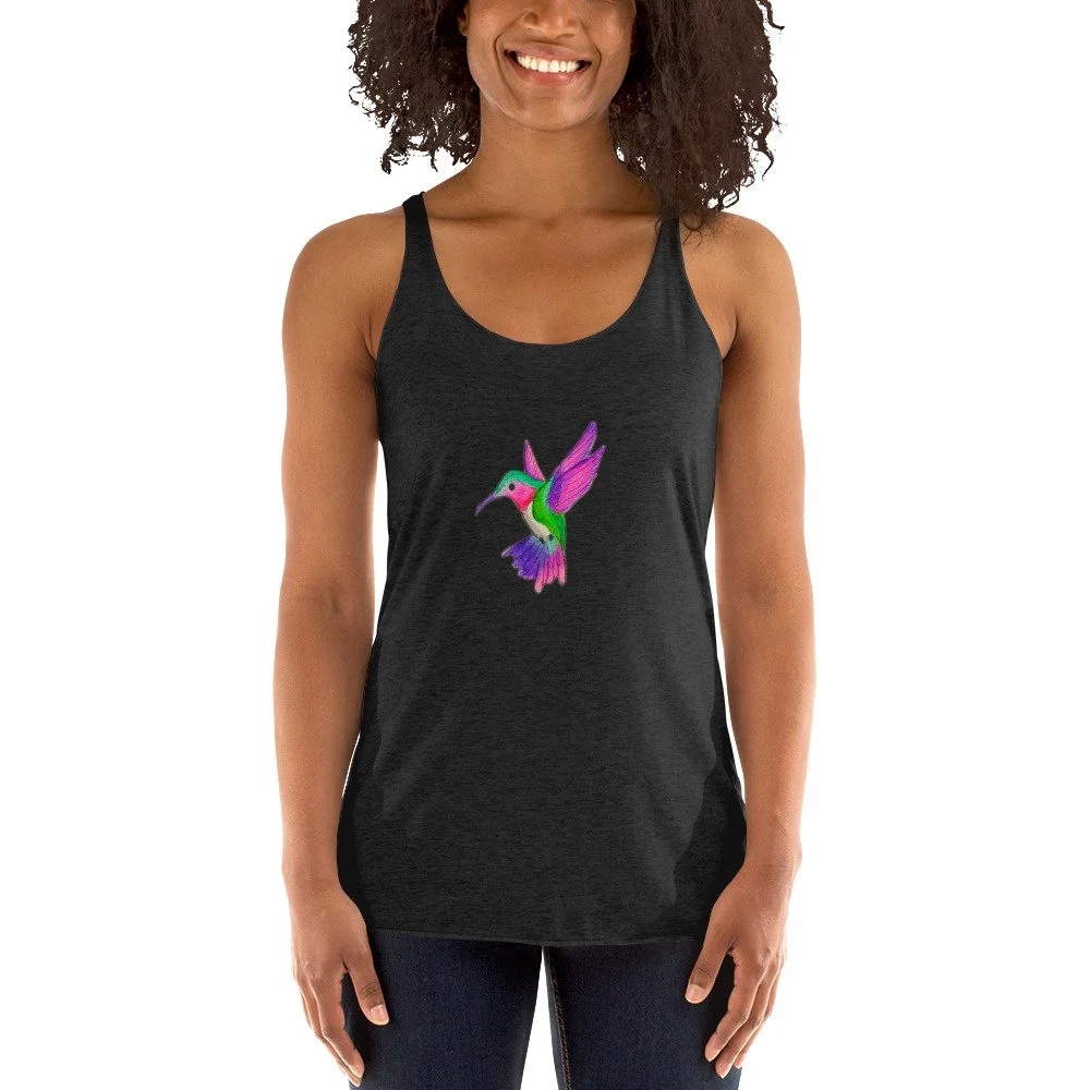 Humming bird Women's Racerback Tank — Mortons Handmade