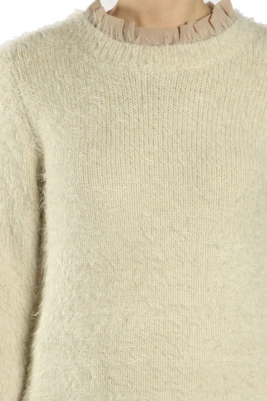 sweater dress with lace bottom