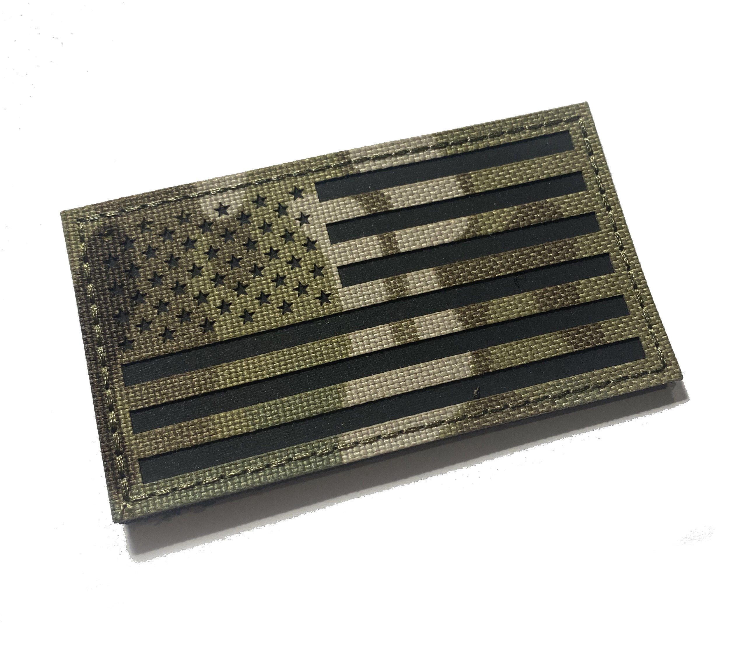Multicam Black - Urban (white light or IR) Reflective patch (choose size)  with VELCRO® Brand fasteners — Empire Tactical USA